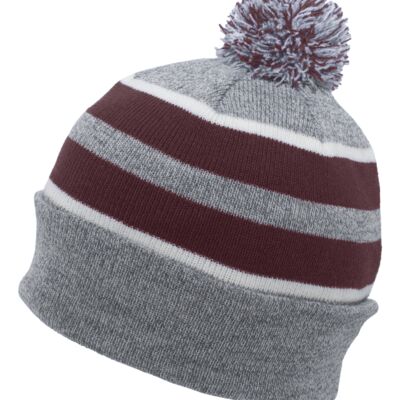 Knit Fold Over Pom-Pom Beanie Thumbnail