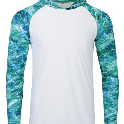 Men's Biloxi Performance Colorblocked Hooded Long Sleeve T-Shirt Thumbnail