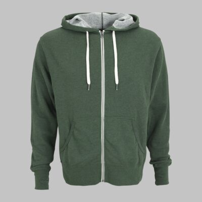 Unisex Heather French Terry Full-Zip Hoodie Thumbnail