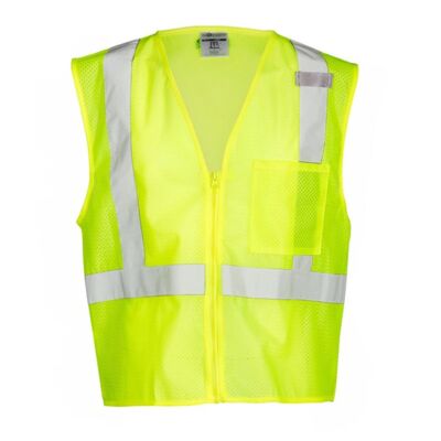Unisex Single Pocket Zipper Mesh Vest Thumbnail