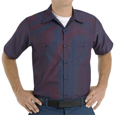 Men's Tall Industrial Short Sleeve Work Shirt Thumbnail