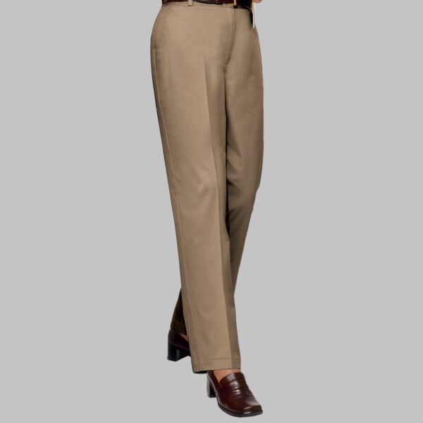 Ladie's teflon Twill Flat Front Pant Thumbnail